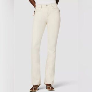 Hudson Women’s Barbara White High Rise Baby Boot Jeans Size 28